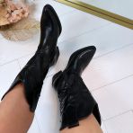 LEATHER LOOK LAARS DES957-1 BLACK/PU