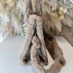 FAKE FUR TOTE BAG H3235 MUD