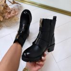 DOUBLE ZIP BOOT A-271G **BLACK/GOLD