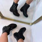 DOUBLE ZIP BOOT A-271 BLACK/SILVER