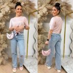 GUESS BOW TEE V6GI20K3509 G67B ROSE