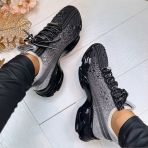 STEVE MADDEN MISTICA SNEAKER 2320 BLACK/SILVER