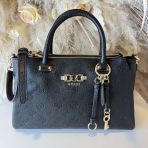 GUESS ANISE TRIPLE SATCHEL BAG PD991606 BLACK LOGO