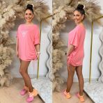 GUESS BEACH TRIANGLE OVERSIZED TEE E4GI00K68D2 FK0H CORAL