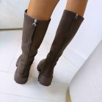 FANNY ZIP BOOT XJ-976 KHAKI