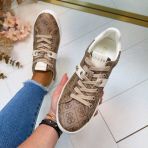 GUESS LOGO SNEAKER FLFBTZFAL12 BEIGE