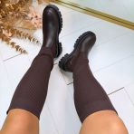 RIB SOCK LAARS 0-636 BROWN