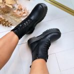 DEWI LEATHER LOOK BOOT BS37A BLACK *WEB ONLY*