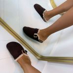 WINTER PANTOFFEL L-77 BROWN