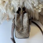 GUESS KARNILLA LOGO SATCHEL BAG OS990106 LATTE LOGO/ BROWN