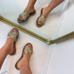 *SALE* CLEO SLIPPER 2057 GOLD