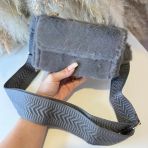 FAKE FUR WALLET BAG Q3215 GREY