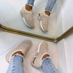 LA STRADA SNEAKER 2402250-4521 BEIGE/GOLD KNITTED STONES