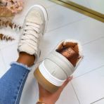 DWRS WHITBY TEDDY SNEAKER J6972-03 OFFWHITE/BRONZE