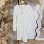 GUESS KNITTED BEACH DRESS E6GK03Z5632 G1CR OFF WHITE