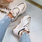 STEVE MADDEN PROGRESSIVE SNEAKER 0096 CREAM ROSE GLD