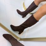 BESTIE SUEDINE HEEL DES8037 BROWN/SUE