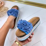 FLOWERY BAND SLIPPER 2082 BLUE *WEB ONLY*
