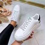 GUESS GLAMOUR SNEAKER FLTELBLEA12 WHITE/BLACK