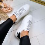 GUESS GLAMOUR SNEAKER FLTELBLEA12 WHITE/BLACK