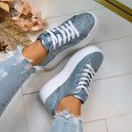 GUESS RHINESTONE LOGO SNEAKER FLTQE2DEN12 BLUE