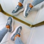 GUESS RHINESTONE LOGO SNEAKER FLTQE2DEN12 BLUE