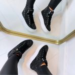 GUESS RHINESTONE LOGO SNEAKER HIGH FLTQUEFAL12 BLACK