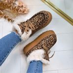 FURRY OMSLAG UGIE BOOT C-3016 LEOPARD  *WEB ONLY*