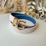 GUESS ARLN REVERSIBLE BELT BW9159P4330 WML BLUE/BEIGE