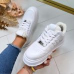 GUESS LOGO FURRY SNEAKER FLFTRRELE12 WHITE