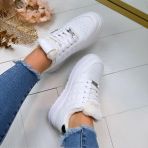 GUESS LOGO FURRY SNEAKER FLFTRRELE12 WHITE