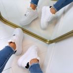 GUESS LOGO FURRY SNEAKER FLFTRRELE12 WHITE