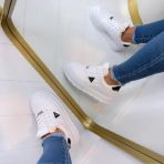 GUESS LOGO FURRY SNEAKER FLFTRRELE12 WHITE