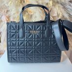 GUESS SILVANA SATCHEL QG866522 BLACK