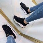 GUESS SOCK SNEAKER FLPESTFAB12 BLACK