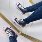 *SALE* HIGH DENIM SNEAKERS 8-136 NAVY *WEBONLY*