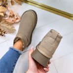 REAL LEATHER UGIE BOOT LOW JB-1924 TAUPE *WEB ONLY*