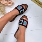 KNITTED BAND SLIPPER 5147 BLACK *WEB ONLY*