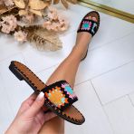 KNITTED BAND SLIPPER 5147 BLACK *WEB ONLY*