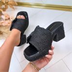 KNITTED BEARY HEEL 8055 BLACK *WEB ONLY*
