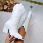 *SALE* METAL DETAIL COWBOY LAARS DES956 WHITE/**PU**