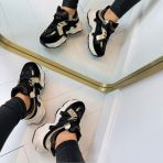 METALLIC GLAMOUR SNEAKER 1W-N6 BLACK *WEB ONLY*