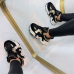 METALLIC GLAMOUR SNEAKER 1W-N6 BLACK *WEB ONLY*