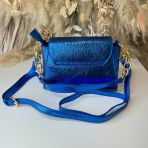 METALLIC SPARKLE BOW BAG H0622 BLUE