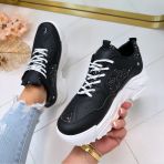 MUSTHAVE GLITTER SNEAKER A88-187 BLACK *WEB ONLY*