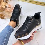 NEW GUESS SNEAKER FLTKYNFAL12 BLKBR BLACK/BROWN