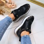 NEW GUESS SNEAKER FLTKYNFAL12 BLKBR BLACK/BROWN