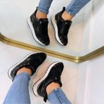 NEW GUESS SNEAKER FLTKYNFAL12 BLKBR BLACK/BROWN