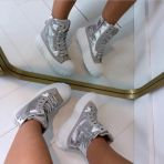 *SALE* POSITIVE VIBES SNEAKER PC-208 SILVER *WEB ONLY*