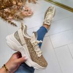 STEVE MADDEN MAXILLA-G SNEAKER 3431 GOLD GLITTER